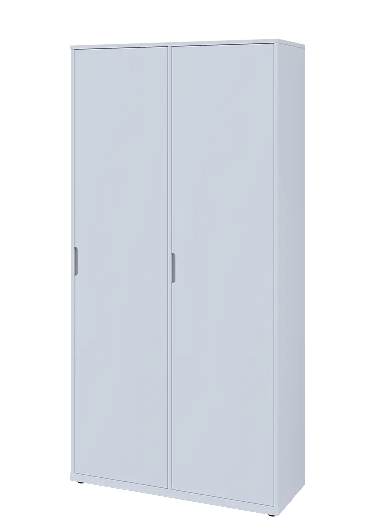 KSR6-81 P skříň šatní, 2x výsuvné ramínko, 2053x1022x400 mm, provedení pravé, bílá sněžná